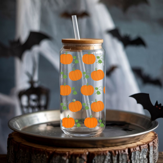 Verre à café glacé citrouilles d'halloween, Libby cup d'halloween