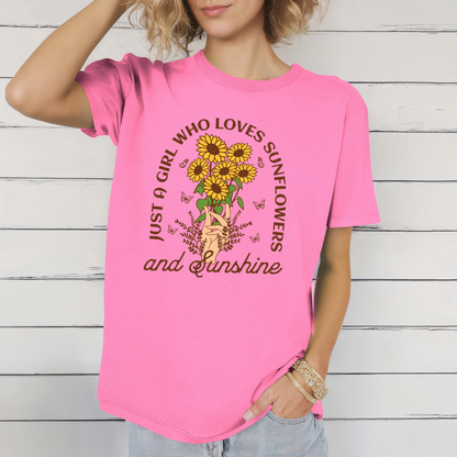 T-shirt Bohème Tournesols et Soleil – Style Vintage Floral