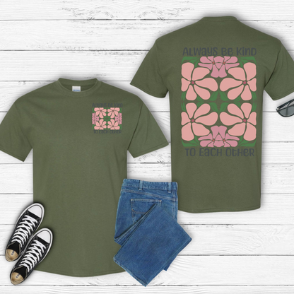 Boho style floral T-Shirt, botanical, motivating