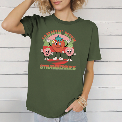 Groovy and Funny Strawberry T-Shirt, Gift for Strawberry Lover, Summer T-Shirt