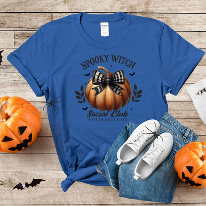 Coquette Pumpkin Halloween Social Club T-Shirt