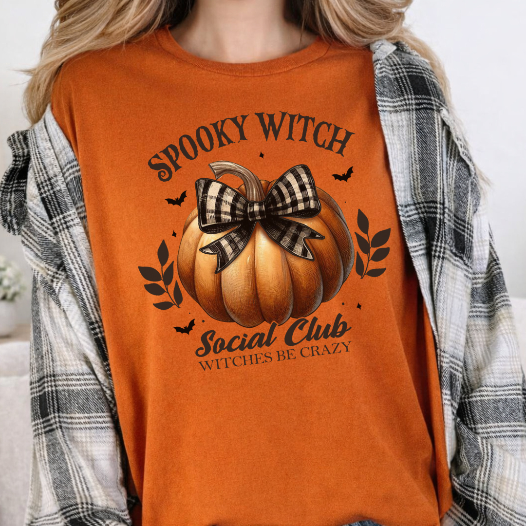 T-shirt Coquette Citrouille Halloween | Spooky Social Club