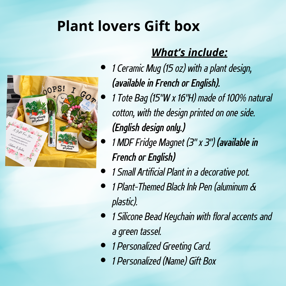 Boîte cadeau pour amoureux des plantes | Plant Lover Gift Box