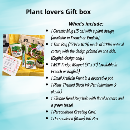 Boîte cadeau pour amoureux des plantes | Plant Lover Gift Box
