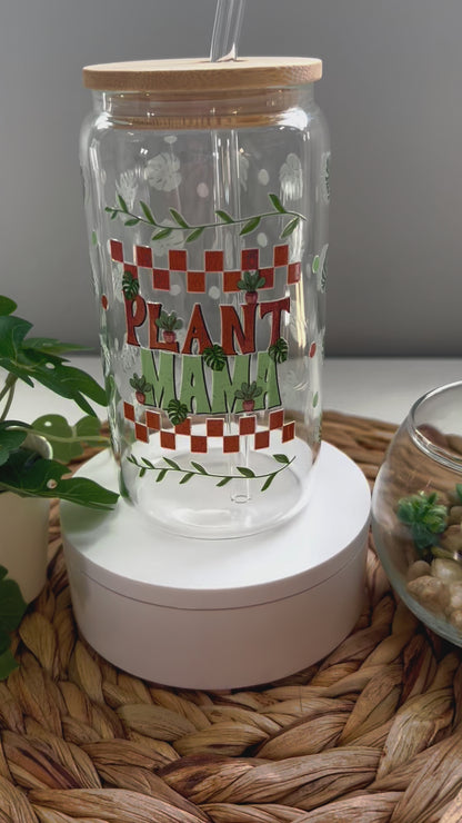 Verre à café glacé  pour Maman de plantes style Rétro